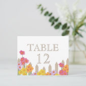Postale Carte de table de collection de la partie jardin (Debout devant)