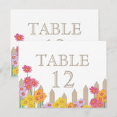 Postale Carte de table de collection de la partie jardin (Devant / Derrière)