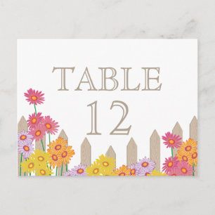 Postale Carte de table de collection de la partie jardin