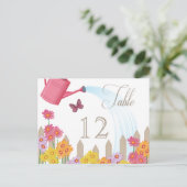 Postale Carte de table de collection de la partie jardin (Debout devant)