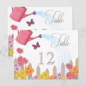 Postale Carte de table de collection de la partie jardin (Devant / Derrière)