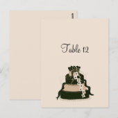 Postale Carte de table de mariage au chocolat (Devant / Derrière)