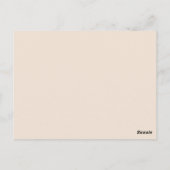 Postale Carte de table de mariage au chocolat (Dos)