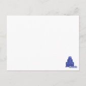 Postale Carte de table de mariage avec gâteau royal bleu (Dos)
