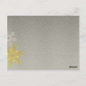 Postale Carte de table de mariage d'hiver Silver Gold Snow (Dos)