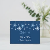 Postale Carte de table de mariage hivernal (Debout devant)