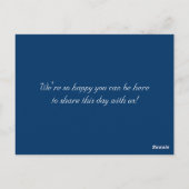 Postale Carte de table de mariage hivernal (Dos)