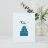 Postale Carte de table de mariage sarcelle (Debout devant)
