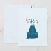 Postale Carte de table de mariage sarcelle (Devant / Derrière)