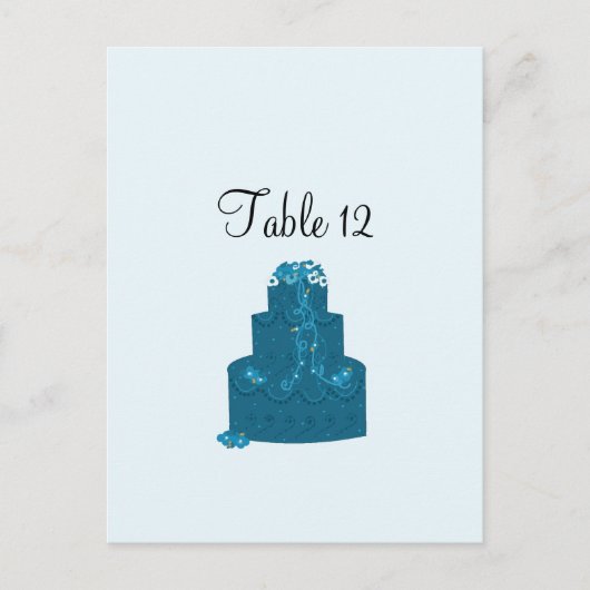 Postale Carte de table de mariage sarcelle (Devant)