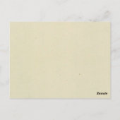 Postale Carte de table du numéro 15 de photo (Dos)