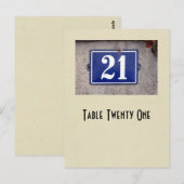 Postale Carte de table du numéro 21 de photo (Devant / Derrière)
