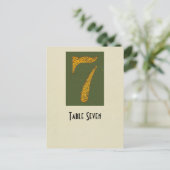 Postale Carte de table du numéro 7 de photo (Debout devant)