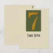 Postale Carte de table du numéro 7 de photo (Devant / Derrière)