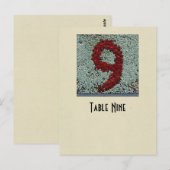 Postale Carte de table du numéro 9 de photo (Devant / Derrière)