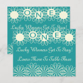 Postale Carte de table Fleurs Bunco #1 (Devant / Derrière)