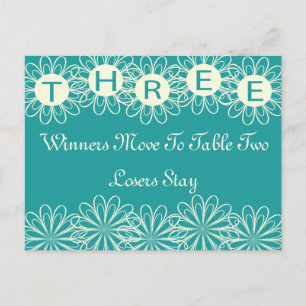 Postale Carte de table Fleurs Bunco #3