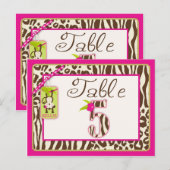 Postale Carte de table Jungle Monkey et Posters de animaux (Devant / Derrière)