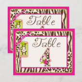 Postale Carte de table Jungle Monkey et Posters de animaux (Devant / Derrière)