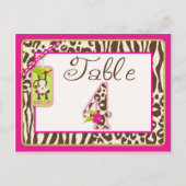 Postale Carte de table Jungle Monkey et Posters de animaux (Devant)