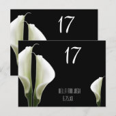 Postale Carte de table Mariage Calla Lily Postca (Devant / Derrière)