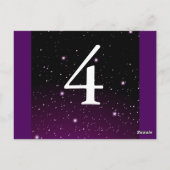 Postale Carte de table Mariage de nuit enchantée (Dos)