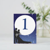 Postale Carte de table Mariage de nuit enchantée (Debout devant)