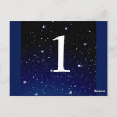 Postale Carte de table Mariage de nuit enchantée (Dos)