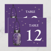 Postale Carte de table Mason Jar & Fireflies (Devant / Derrière)