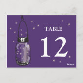 Postale Carte de table Mason Jar & Fireflies (Dos)