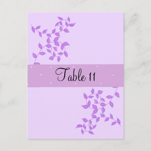 Postale Carte de table pour occasion spéciale Vignes Viole (Devant)