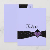 Postale Carte de table ruban noir et violet (Devant / Derrière)