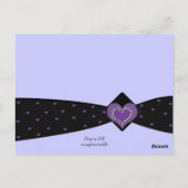 Postale Carte de table ruban noir et violet (Dos)