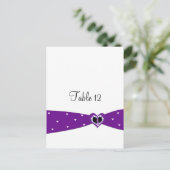 Postale Carte de table ruban violet (Debout devant)