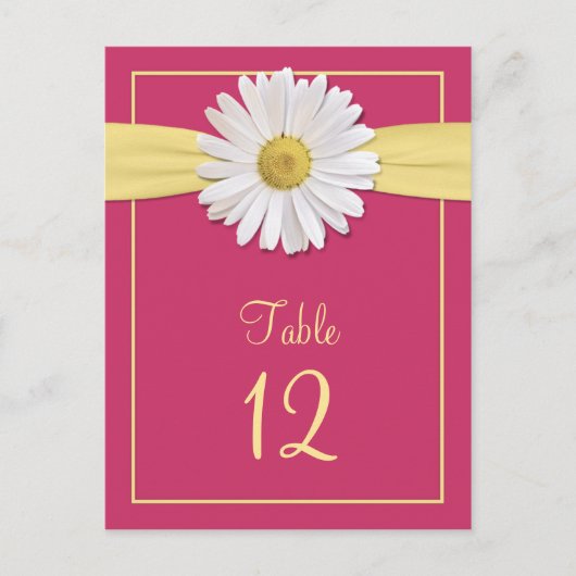 Postale Carte de table Watermelon rose Shasta Daisy (Devant)