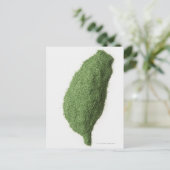 Postale Carte de Taïwan faite d'herbe (Debout devant)