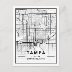 Postale Carte de Tampa Florida USA Travel City
