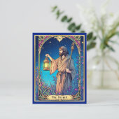 Postale Carte de tarot Art Nouveau, l'Ermite (Debout devant)