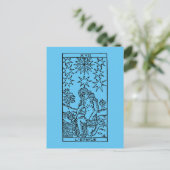 Postale Carte de tarot : Les étoiles (Debout devant)
