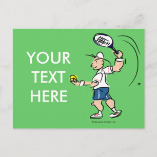 Postale Carte de tennis amusante pour joueur de tennis, pa
