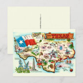 Postale Carte de Texas Salutation (Devant / Derrière)