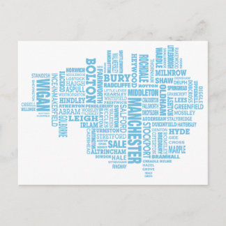 Postale Carte de type bleu du Grand Manchester