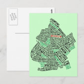 Postale Carte de typographie Brooklyn NYC (Devant / Derrière)