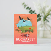 Postale carte de vacances à Bucarest Roumanie (Debout devant)
