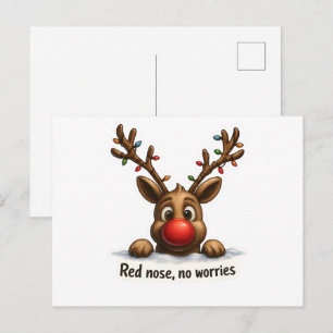 Postale 🎄 Carte de vacances de renne drôle 🦌✨
