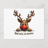 Postale 🎄 Carte de vacances de renne drôle 🦌✨ (Devant)