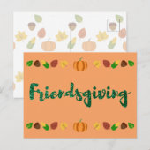 Postale Carte de vacances de Thanksgiving (Devant / Derrière)