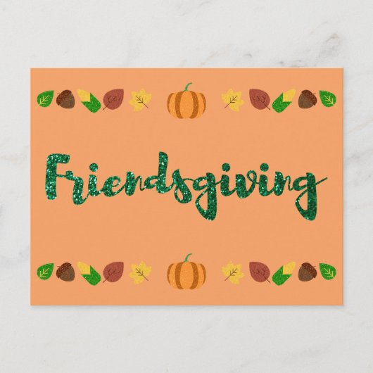 Postale Carte de vacances de Thanksgiving (Devant)