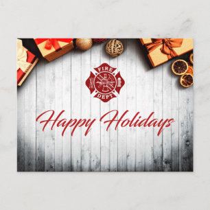 Postale Carte de vacances Firefighter