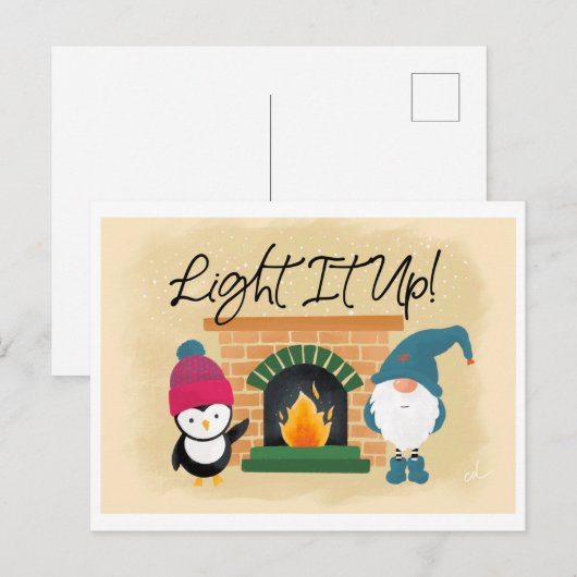 Postale Carte de vacances Light It Up (Devant / Derrière)